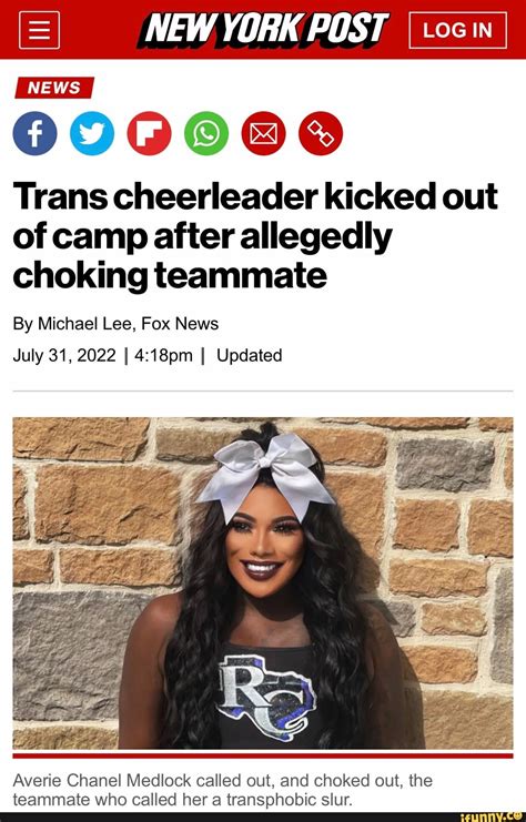 Trans cheerleader Averie Chanel Medlock kicked out of camp 